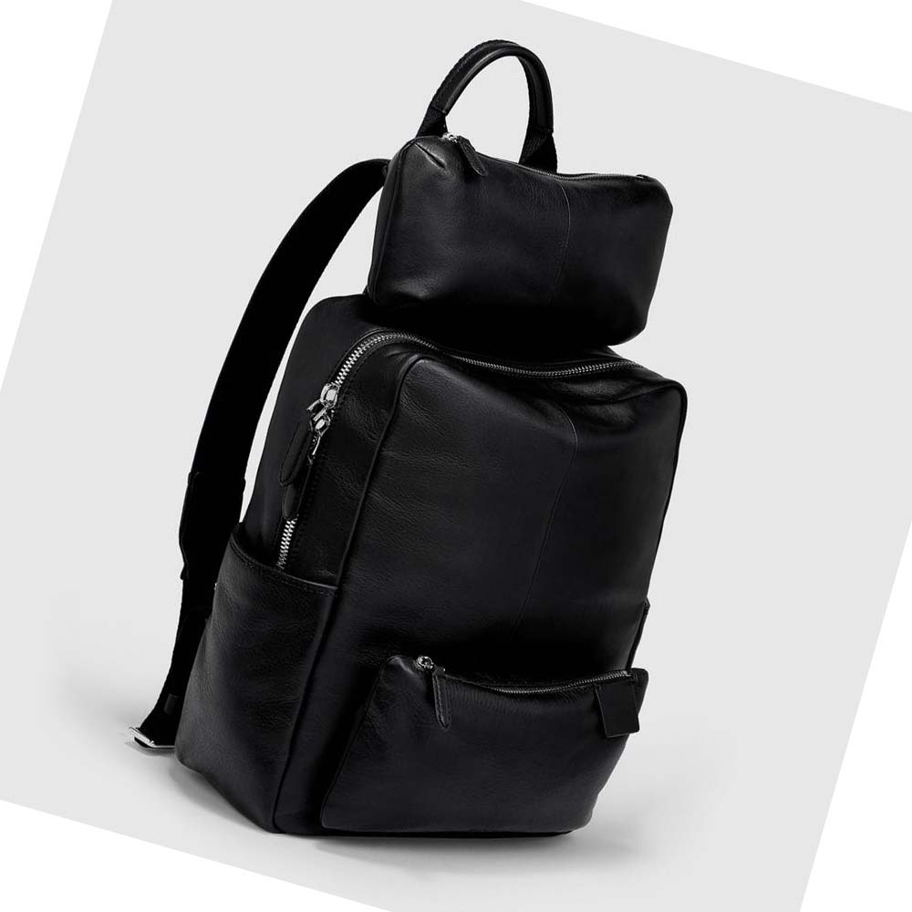 Men's Ecco Journey Pillow Backpacks Black | USA 678AHK